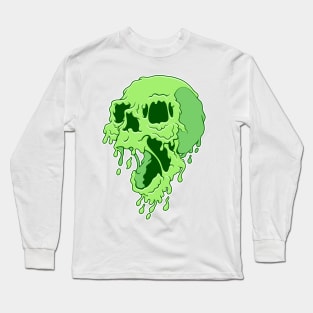 Melty Skull - GREEN Long Sleeve T-Shirt